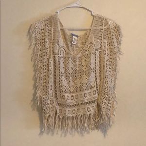 Fringe lace top